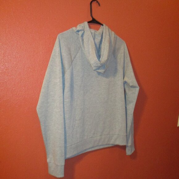 BEBE Sport Woman Large Gray Black Graphic Warm Long Sleeve Pullover Hoodie - Picture 5 of 8